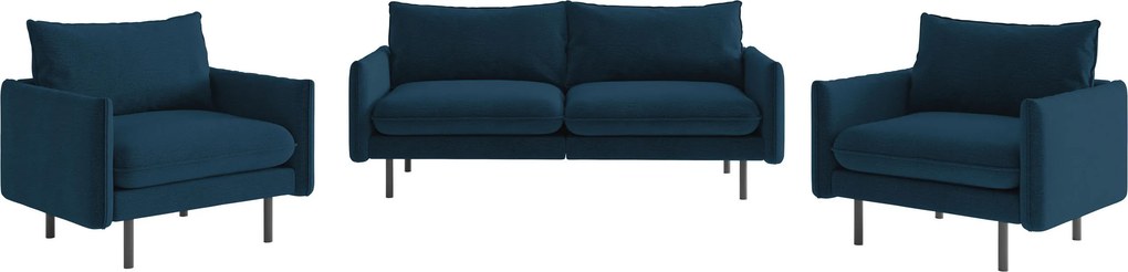 XXXLutz SEDACIA ZOSTAVA, textil, modrá Livetastic - Online Only obývacie izby - 001968008103
