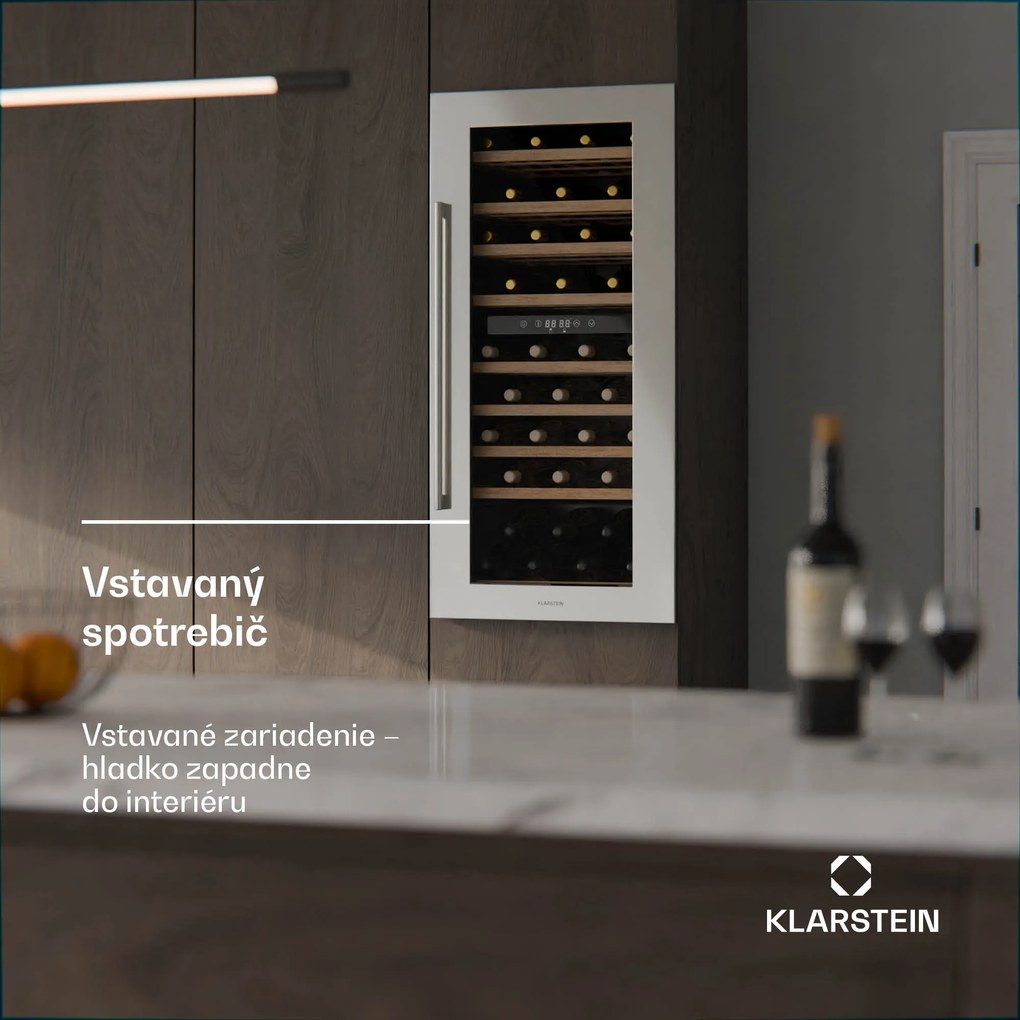Klarstein Vinsider Duo chladnička na víno, 79 fliaš, 2 chladiace zóny, UV ochrana, 9 políc, Dotykové ovládanie