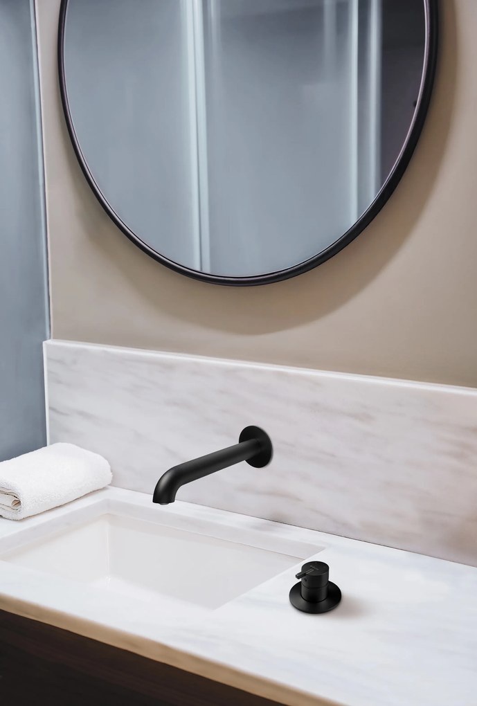 Deante Deante, výtokové rameno pre vaňu a umývadlo, čierna matná, DEA-NQS_N80K