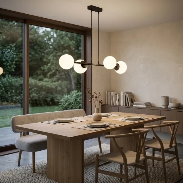 Brilagi - Luster na lanku MILO 4xE27/60W/230V čierna