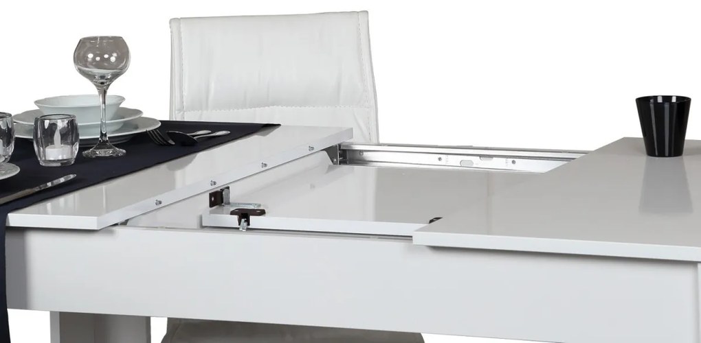 Jídelní rozkládací stůl OBLO 130/170 cm bílý