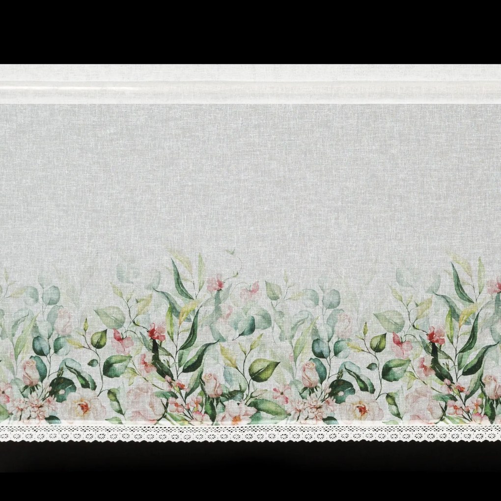 KRÁTKA ZÁCLONA NA PÁSKE ESTERA 150X60 CM KVETY