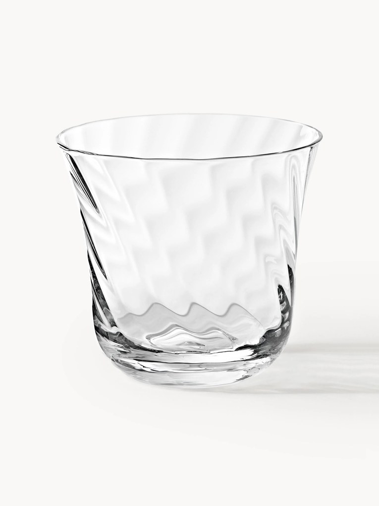 Ručne fúkané poháre Swirl, 4 ks