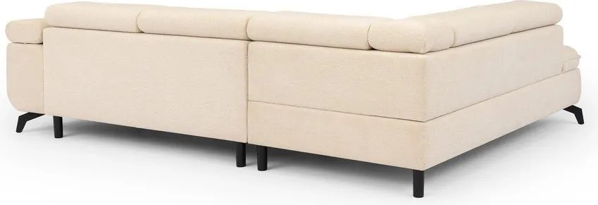 Krémová ženilková rohová pohovka (ľavý roh/do L) Marbeya – Ropez