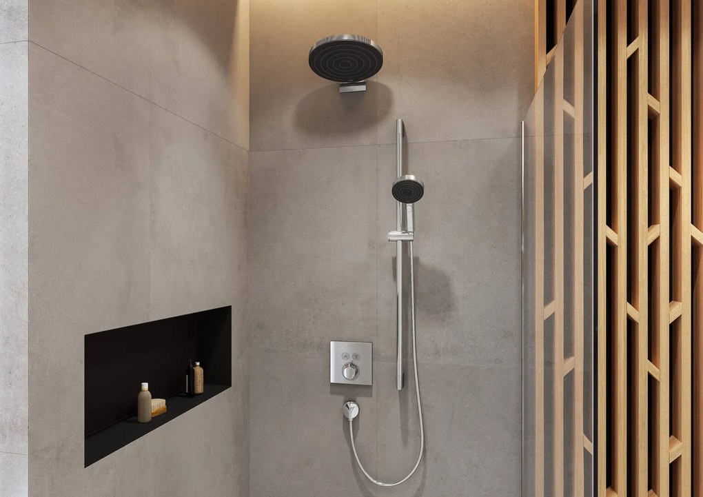 Hansgrohe Shower Select, termostatická batéria pod omietku, na 2 výstupy, chrómová, HAN-15763000