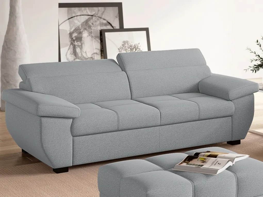 Trojsedák Speedway, svetlo šedá látka