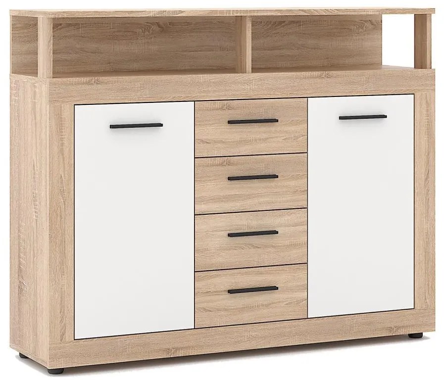 Komoda RUNA dub sonoma/biela