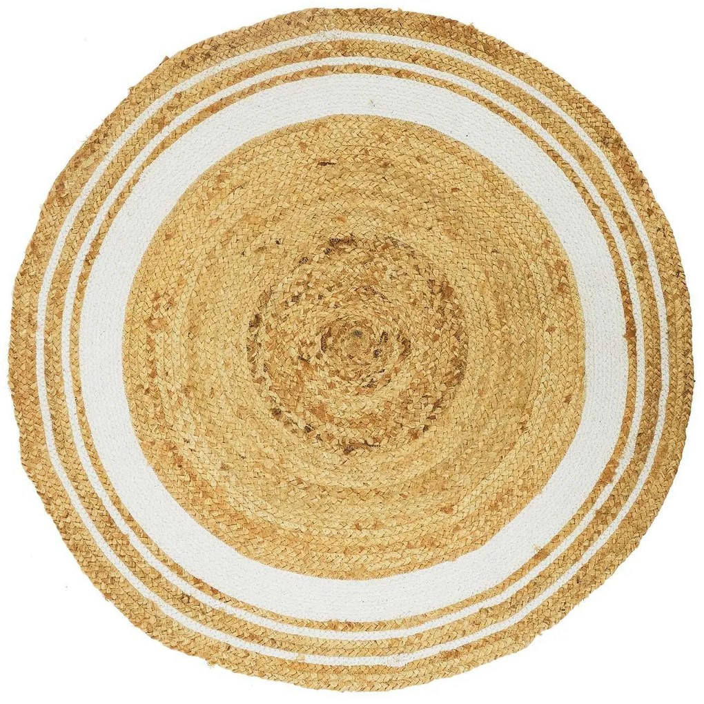 Koberec Boho Ring, (fi) 90 cm, béžová/biela