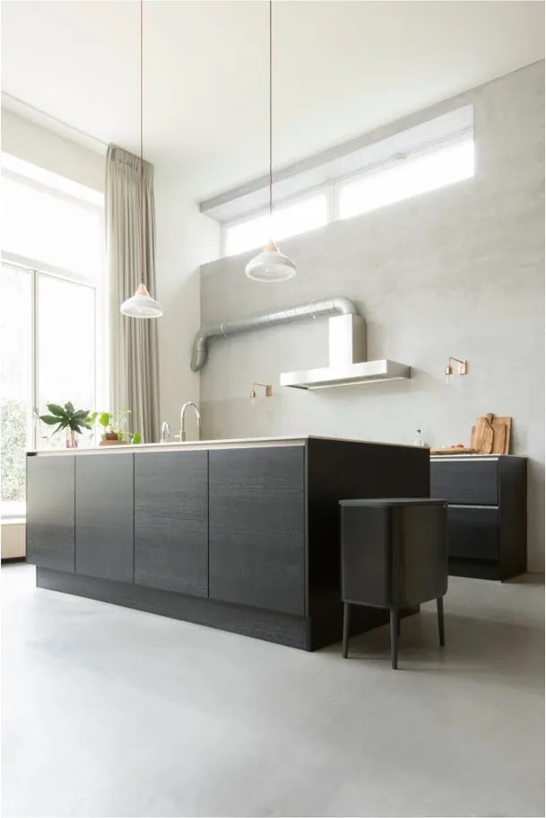 Matne čierny dotykový oceľový odpadkový kôš 36 l Bo Touch Bin – Brabantia