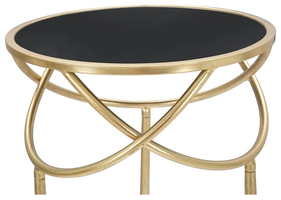 Okrúhly odkladací stolík so sklenenou doskou ø 40 cm Ring – Mauro Ferretti