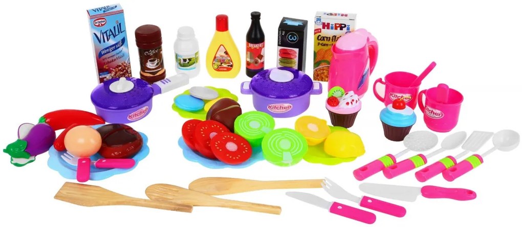 Ružová detská kuchynka 3+ interaktívne horáky + vodovodný kohútik + audio panel + príslušenstvo