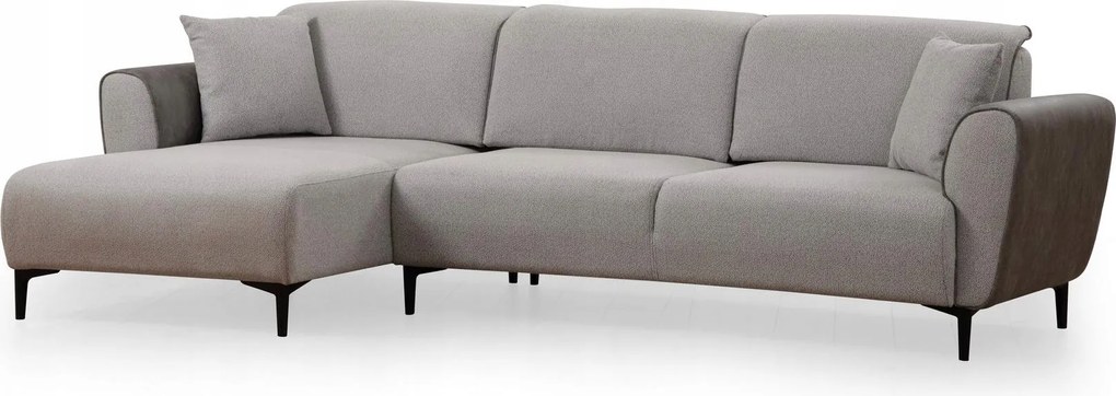 Rohová sedačka Aronaso (L) (sivá)