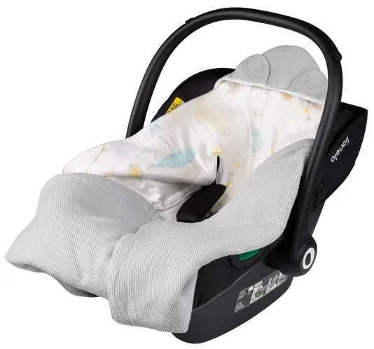 Lionelo - Zavinovačka do autosedačky TRAVEL SWADDLE 90x90 cm Sivý Balón