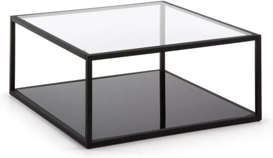 Čierny konferenčný stolík La Forma Green Hill, 80 x 80 cm
