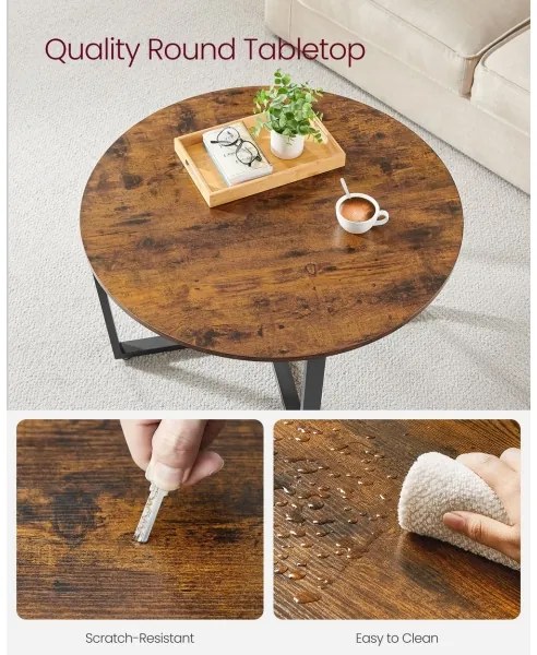 Konferenčný stôl ELDUR hnedá/čierna