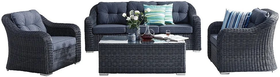 DEOKORK Ratanová zostava CORDOBA (antracit)