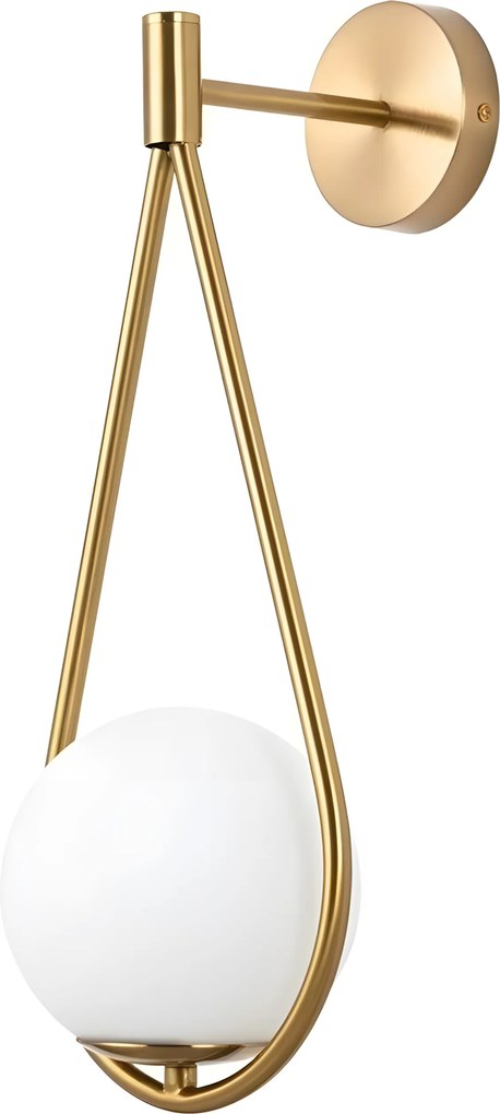 Toolight Toolight, nástenné svietidlo 1xE27, G094-1W, zlatá-biela, OSW-09719