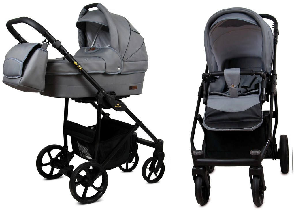 Detský kočík 3v1 BabyLux AIR ALU Steel
