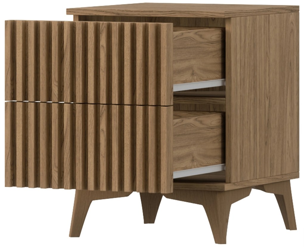 AKCIA Nočný stolík ENTSIAN 40x40cm, dub artisan II. akosť