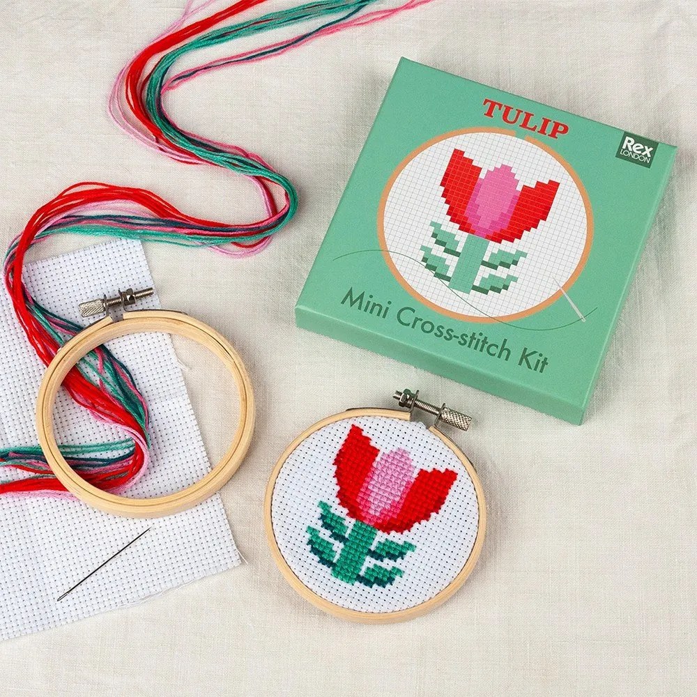 Kreatívna súprava Cross-stitch Kit Tulip – Rex London