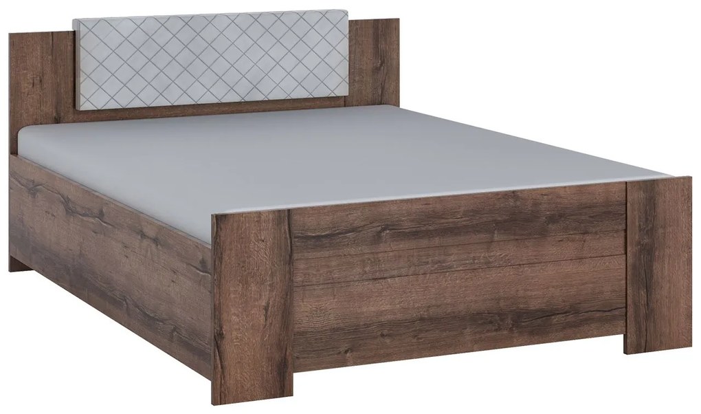 Posteľ s priestorom Kler KE02, Farby: dub artisan + ekokoža Soft Pik 011
