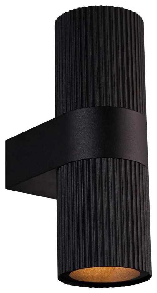 Nordlux - Vonkajšie nástenné svietidlo KYKLOP 2xGU10/25W/230V IP54 čierna