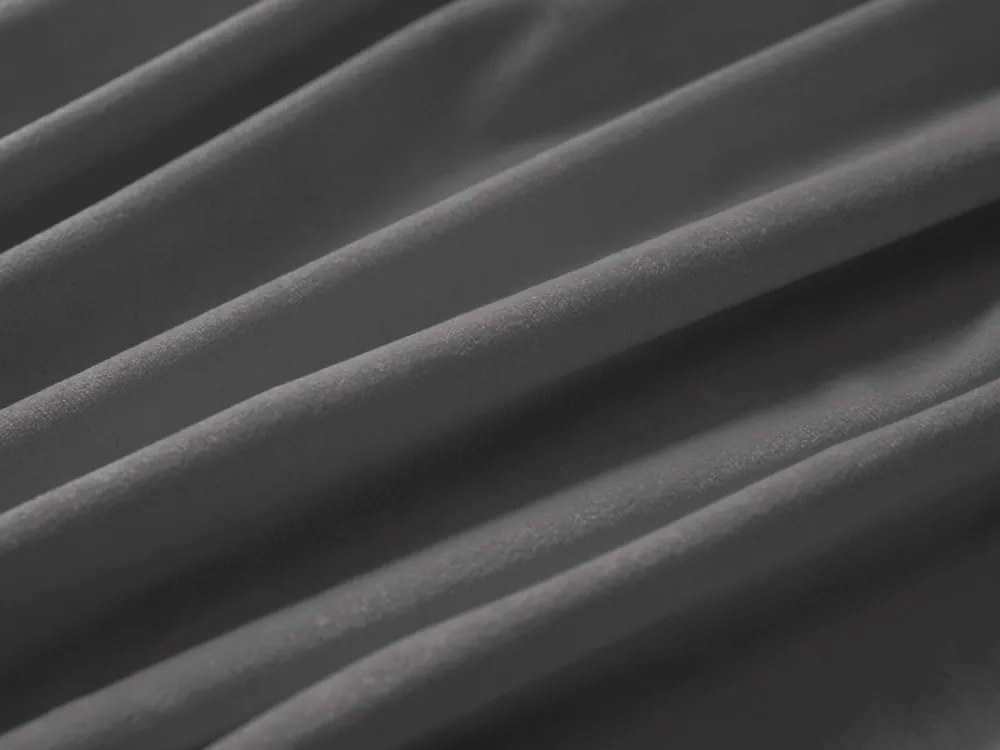 Biante Zamatový oválny obrus Velvet Prémium SVP-017 Tmavo sivý 140x220 cm