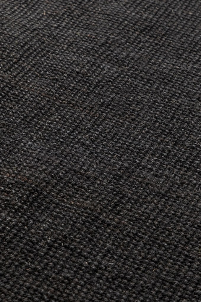Hanse Home, Kusový koberec Bouclé Jute 105976 Black, 80x150, čierna, chodba / predsieň