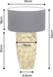 Stolová lampa 46659 Aurelia Zlatá Čierna - Komfort-nábytok