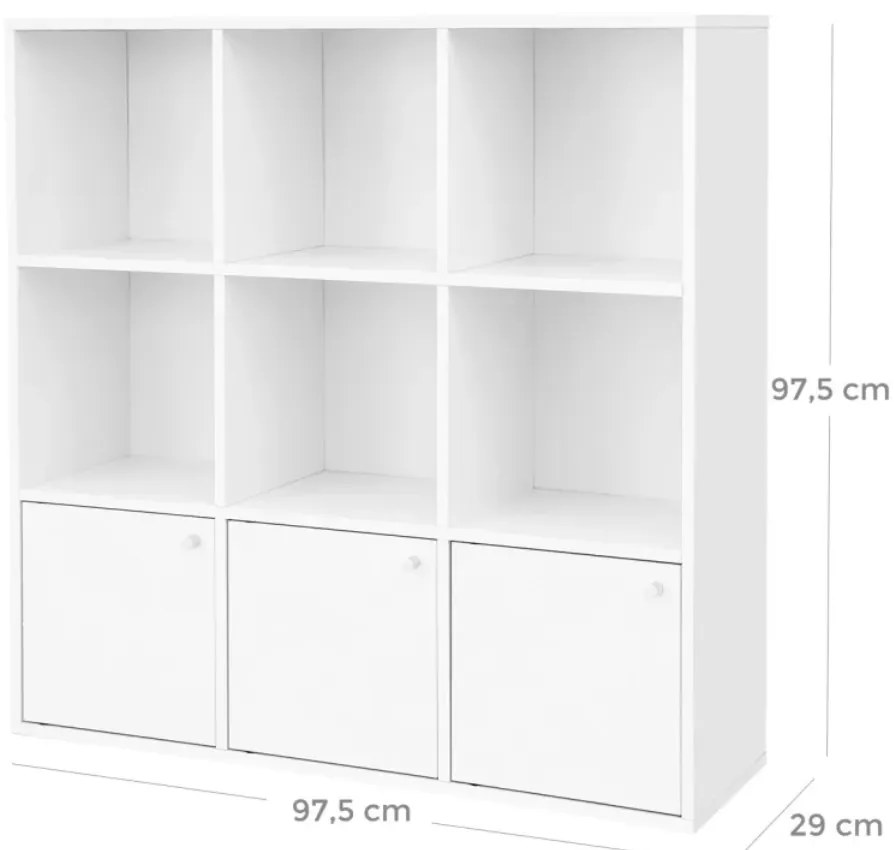 Knihovna Vasagle Morris bílá