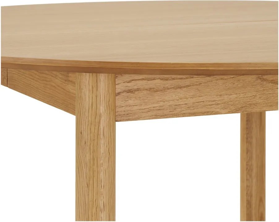 Okrúhly rozkladací jedálenský stôl s prídavnou doskou v dekore duba ø 120 cm Bundaberg – House Nordic