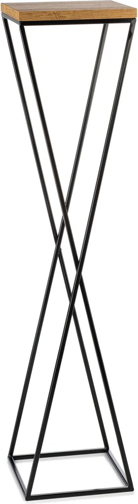 STOJAN NA KVETINÁČ LOFT6 100X24X24 CM ČIERNA/HNEDÁ