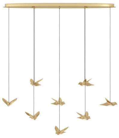 Eglo 390397 - LED Stmievateľný luster na lanku PARATEBUENO 8xLED/4,2W/230V zlatá