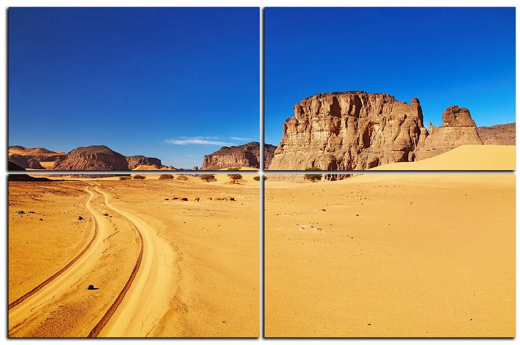 Obraz na plátne - Cesta v púšti 1129E (150x100 cm)