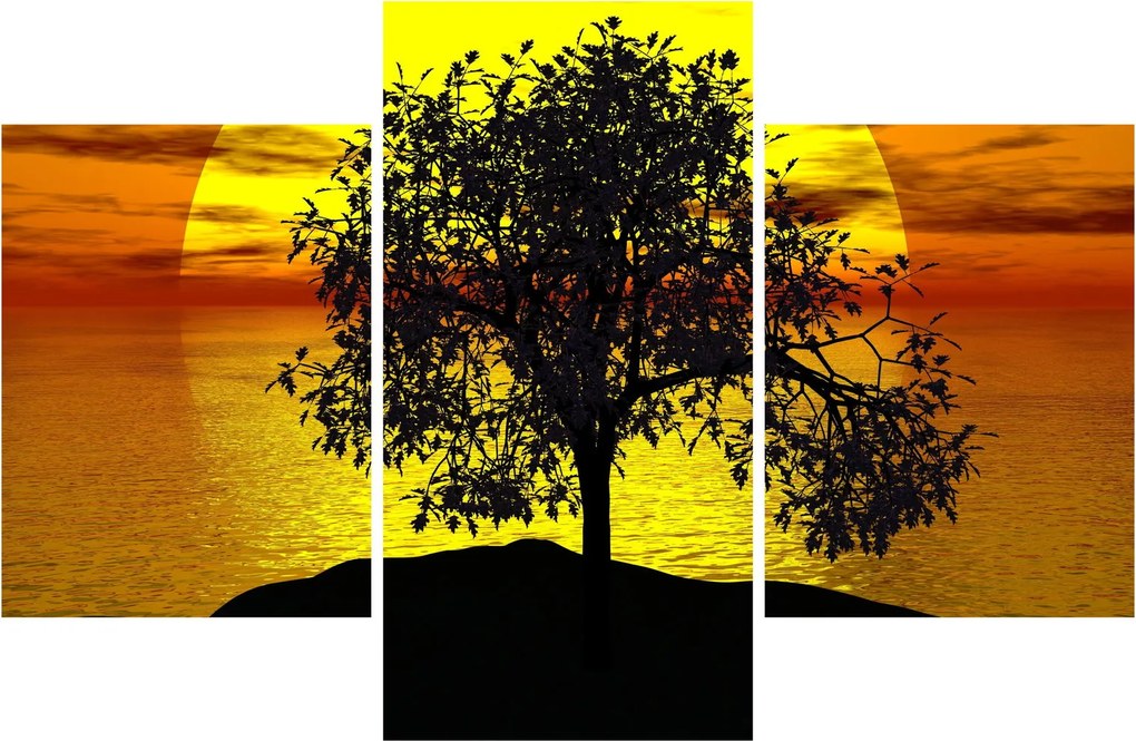 Obraz siluety stromu (90x60 cm)