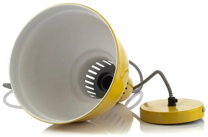 Vintage - retro kovové svietidlo - lampa  "NUNO-Yellow" 24x21