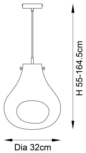 Endon 99790 - Luster na lanku EUROPA 1xE27/10W/230V dýmovo-hnedá