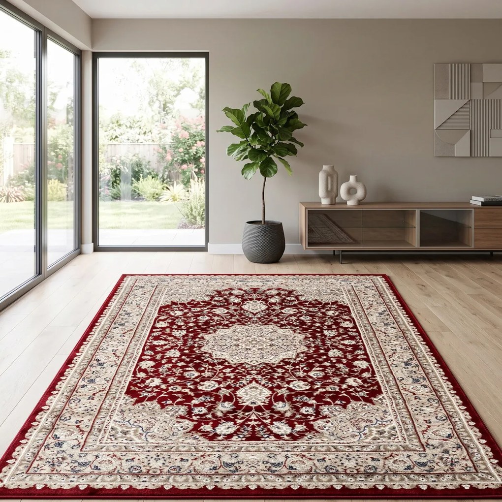Angel Carpet, Kusový koberec Sultan 12 Red, 200x290, červená, kancelária