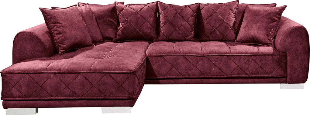 XXXLutz ROHOVÁ SEDAČKA, textil, bordová MID.YOU - Sedačky - 002220007703