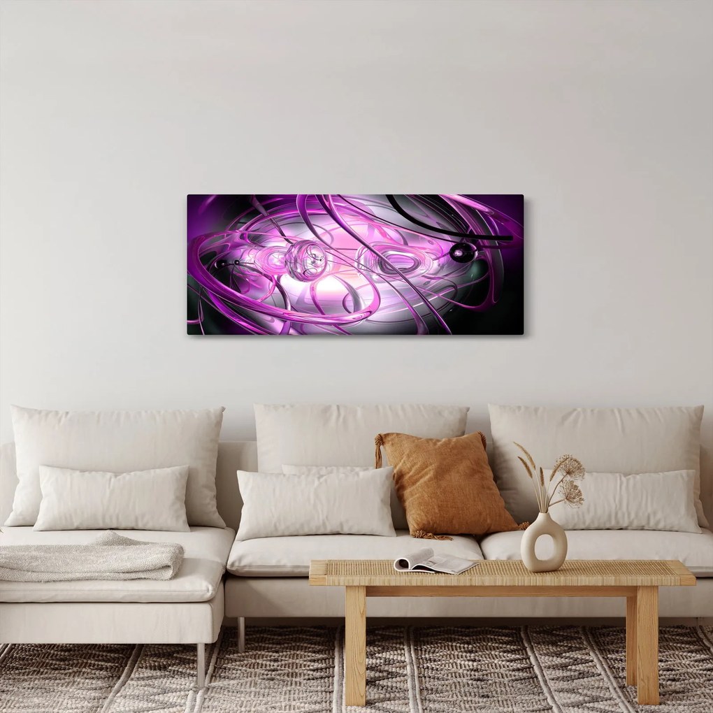 Obraz krásnej fialovej abstrakcie (120x50 cm)