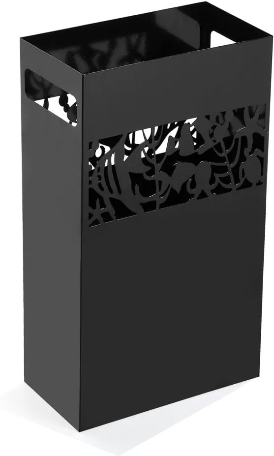 Čierny kovový stojan na dáždniky Versa Acuario, výška 49 cm