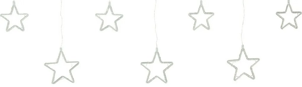 Svetelný vonkajší záves Stars, 200x60cm, LED, studená biela, časovač, 8 funkcií, na batérie, 200 cm