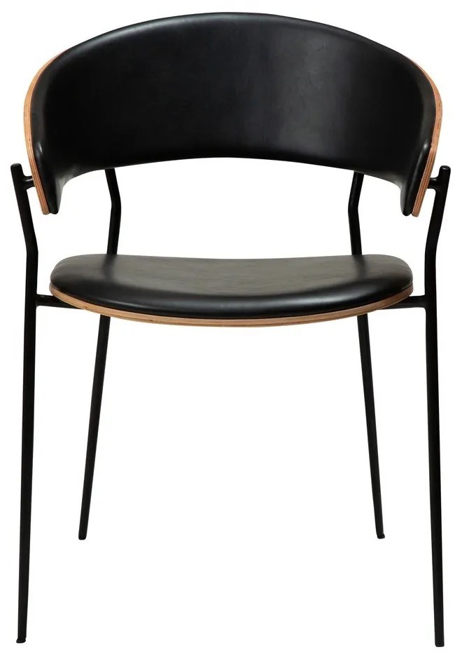 Čierne/svetlo prírodné jedálenské kreslo s podrúčkami Crib – DAN-FORM Denmark