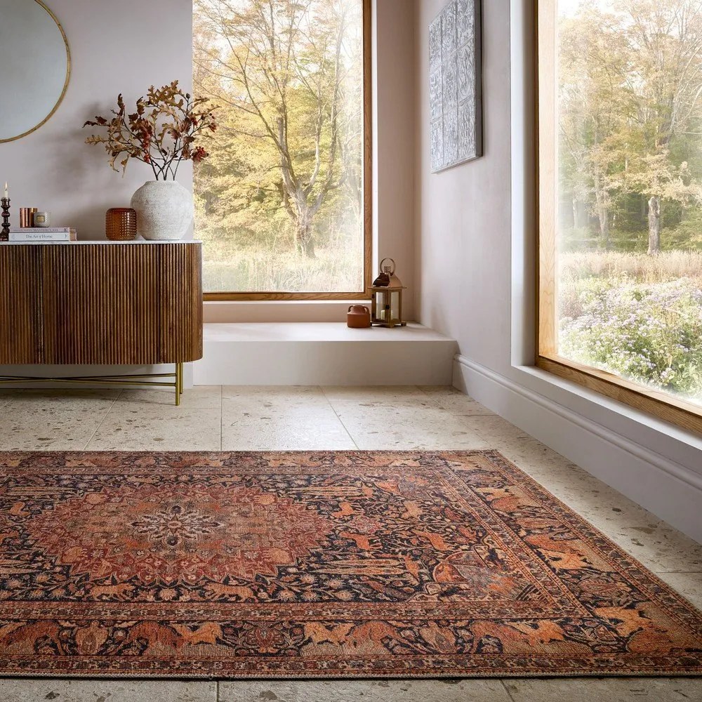 Vínovočervený prateľný koberec 152x230 cm Nico Global – Flair Rugs