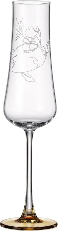 BOHEMIA IDUNA AMBER POHÁR NA ŠAMPANSKÉ 250ML SADA 6KS