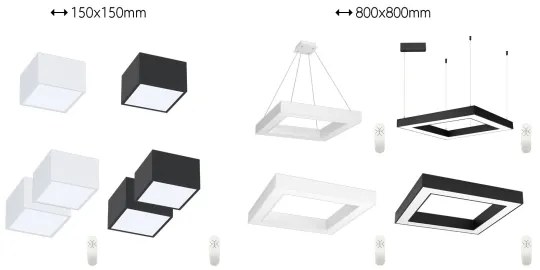 Immax NEO 07239L - LED Stmievateľné svietidlo CANTO LED/60W/230V čierna Tuya + DO