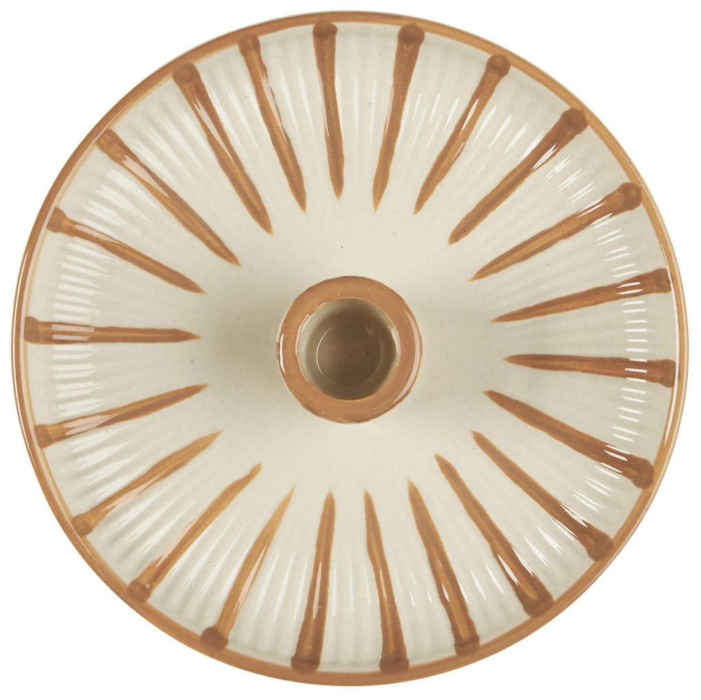 Ib Laursen Porcelánový svietnik Brown stripes