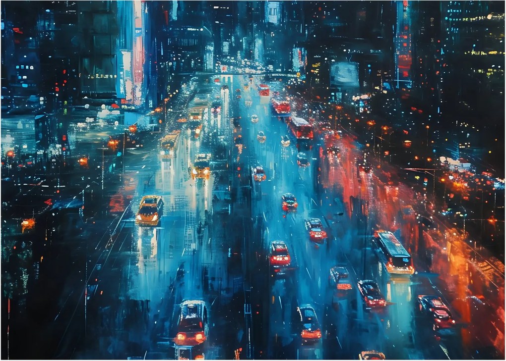 Obraz - Veľkomesto, olejomaľba (70x50 cm)