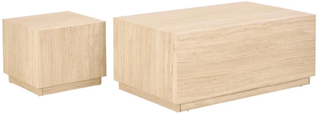 Actona Set konferenčných stolíkov Dice (2 ks) - béžový mramor
