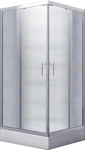 Besco Štvorcový sprchový kút MODERN SQ 80x80 (90x90), výška 165 cm - bez vaničky BESCO-Rozmery: 90x90, BESCO-Profily: profily: chróm, výplň: mat